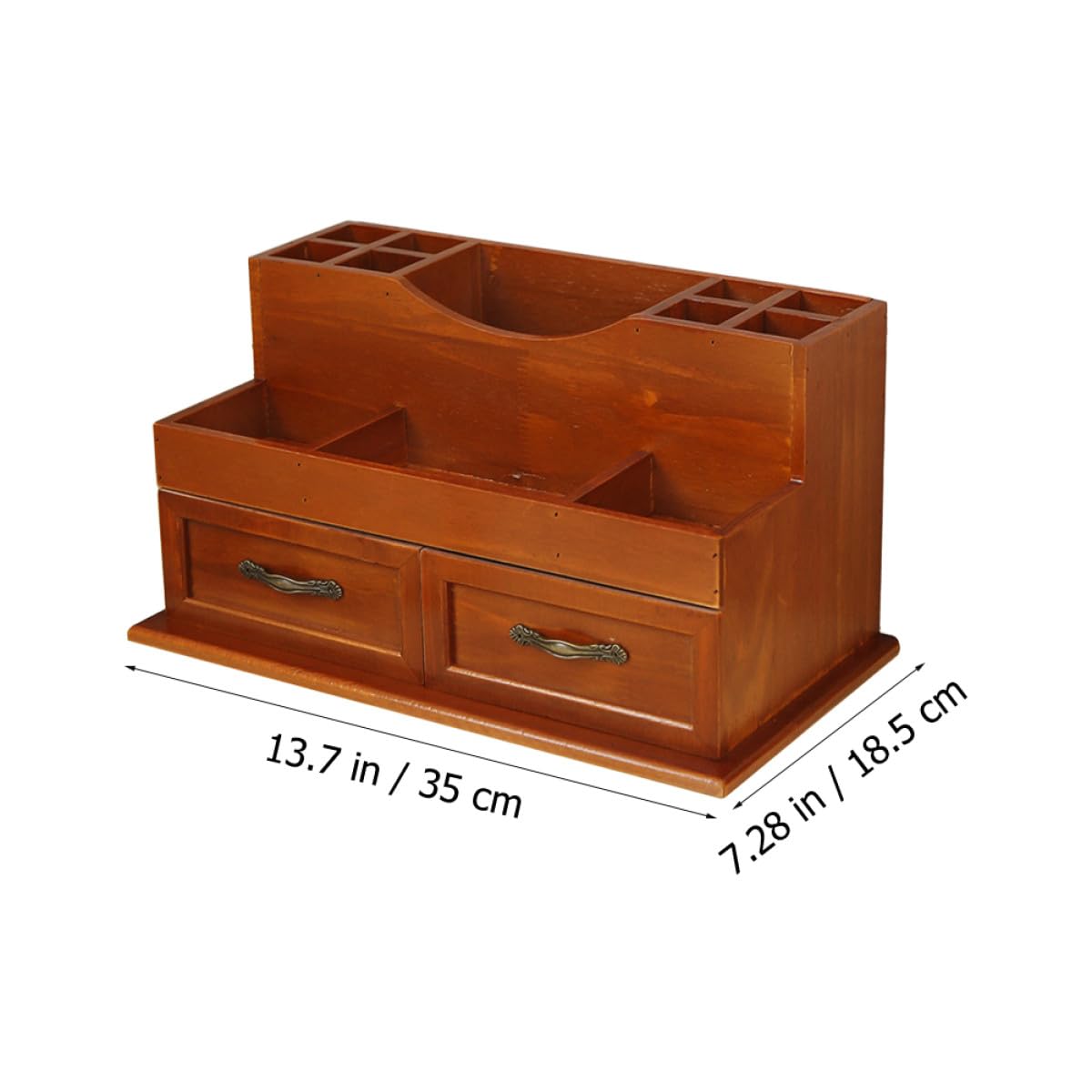 Abaodam Kosmetik Aufbewahrungsbox Holz Retro Organizer mit Schublade für Make Up und Büro Schreibtisch Hautpflege Aufbewahrung