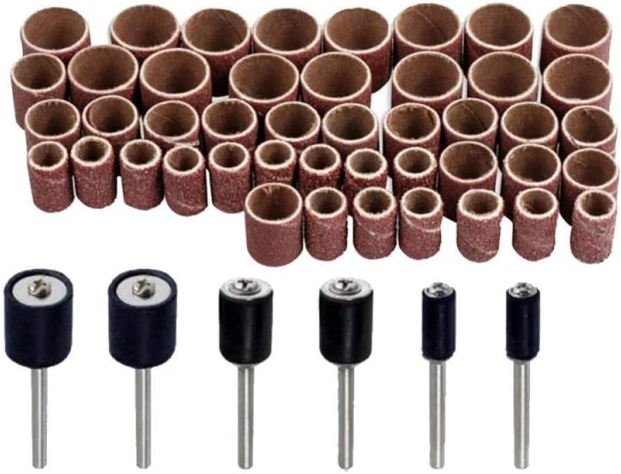 51Pcs Sandpaper Drum Mandrels Set Rotary Sanding Kit Mandrels 120 Grit Sander Tools Abrasive for Dremel,as Shown-image-26