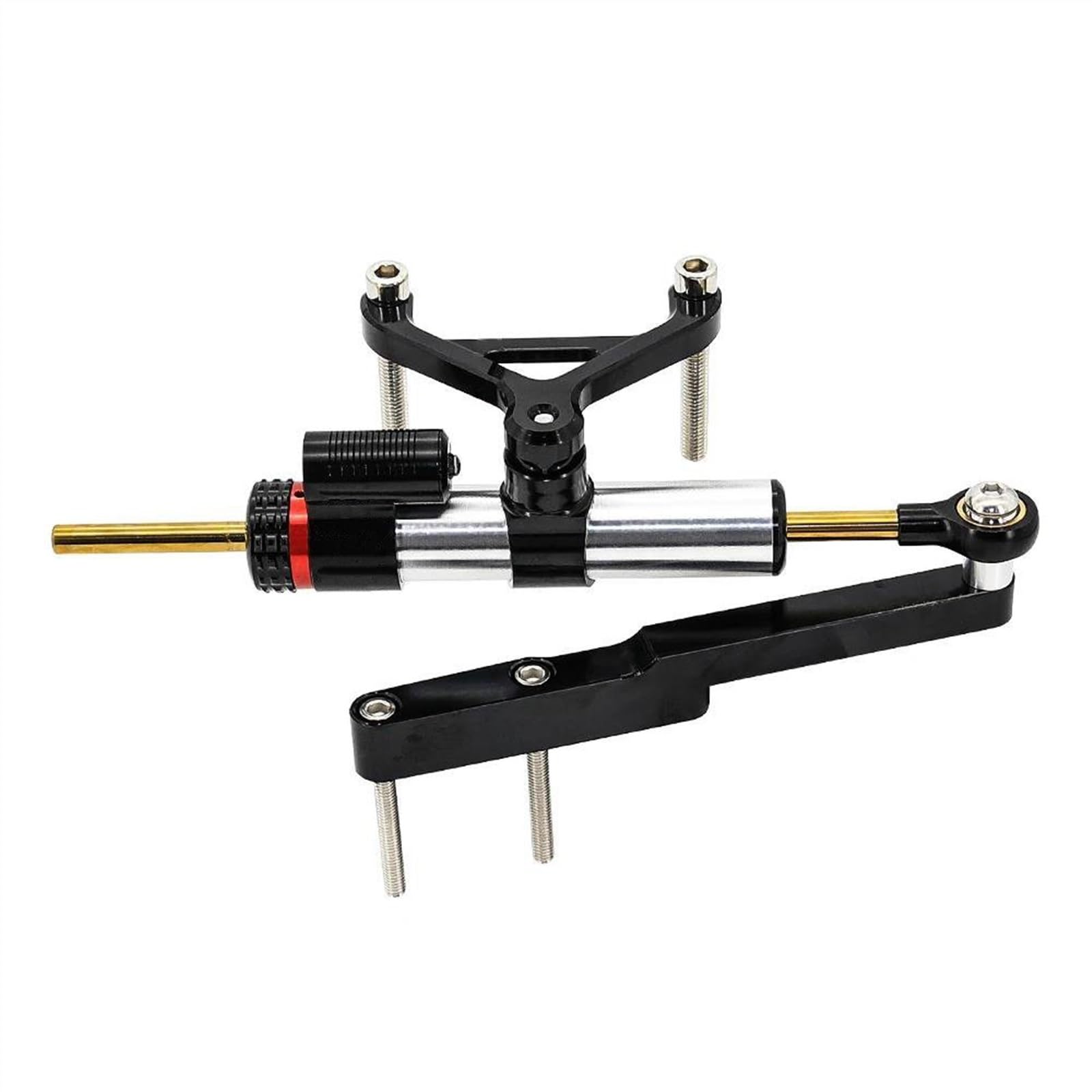 Lenkungsdämpfer Für H-ONDA CB 1000R CB1000R 2008 2009 2010-2016 Motorrad-Stabilisatordämpfer, Komplette Lenkungshalterung(Nero)
