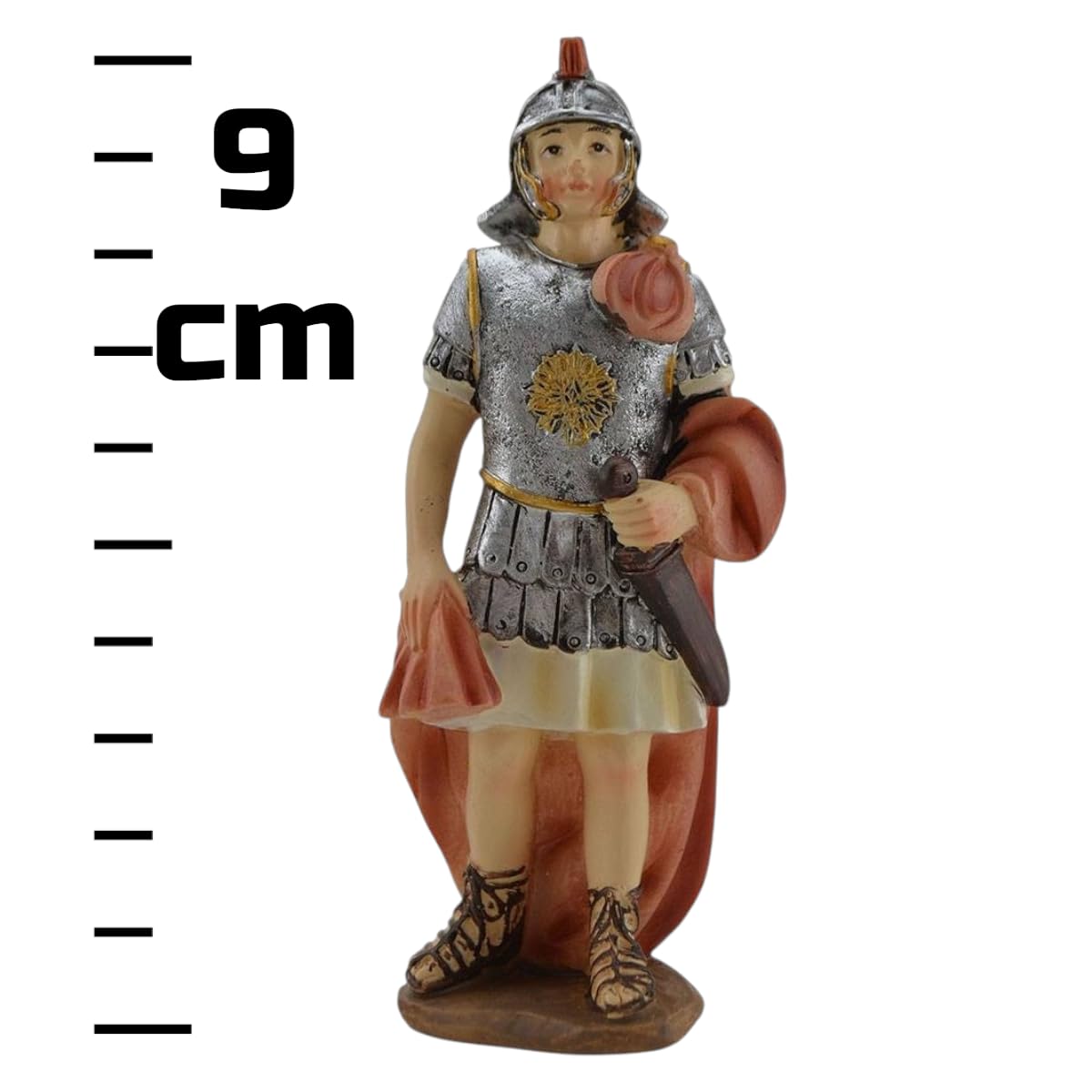 Set 4 Pastori Soldati Romani in Resina 9 cm Presepe Statuine in Personaggi GLADIATORI di Roma 4 soggetti Diversi Personaggi Guardie Romane per Realizzare Il presepio Napoletano