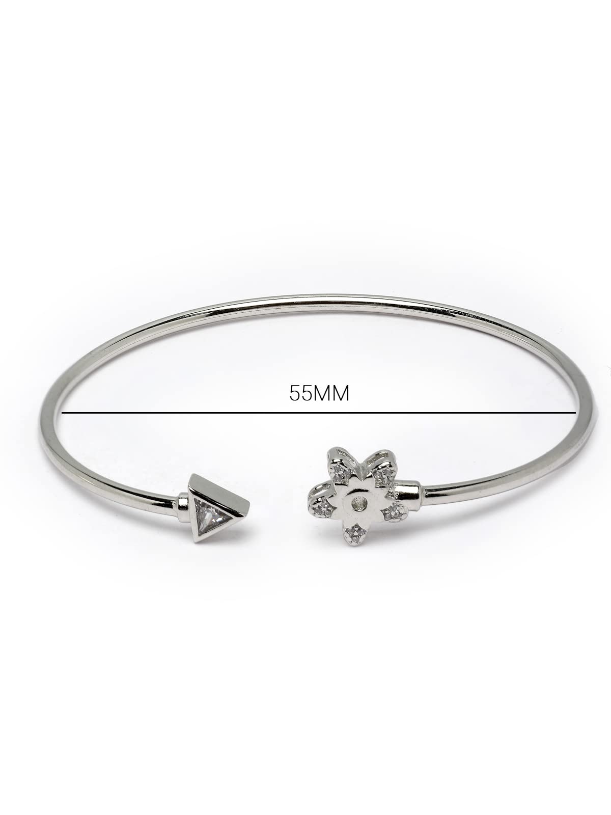 Sukkhi Delightly 925 Sterling CZ Kada Bracelet, 6