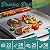 GRILL DEPOTS 3 Burner Propane Gas Grill with Foldable Side Tables & Lid, 30,000 BTU Outdoor BBQ Grill for Backyard Patio - Stainless Steel Plancha & Cast Iron Cooking Grids Combo