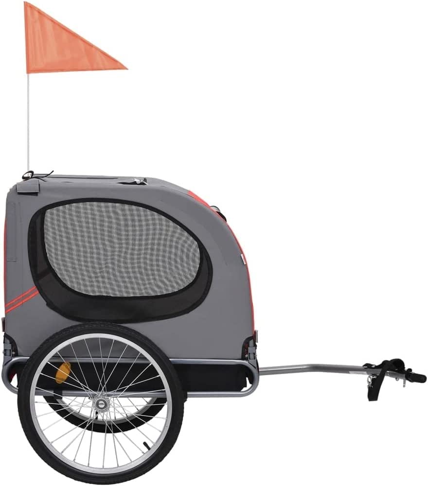 FAXIOAWA Rimorchio per Bicicletta, rimorchio per Bici Portatile per Cani da Viaggio e deposito, Passeggino per Animali da Esterno, Pratico portabiciclette spazioso e Confortevole