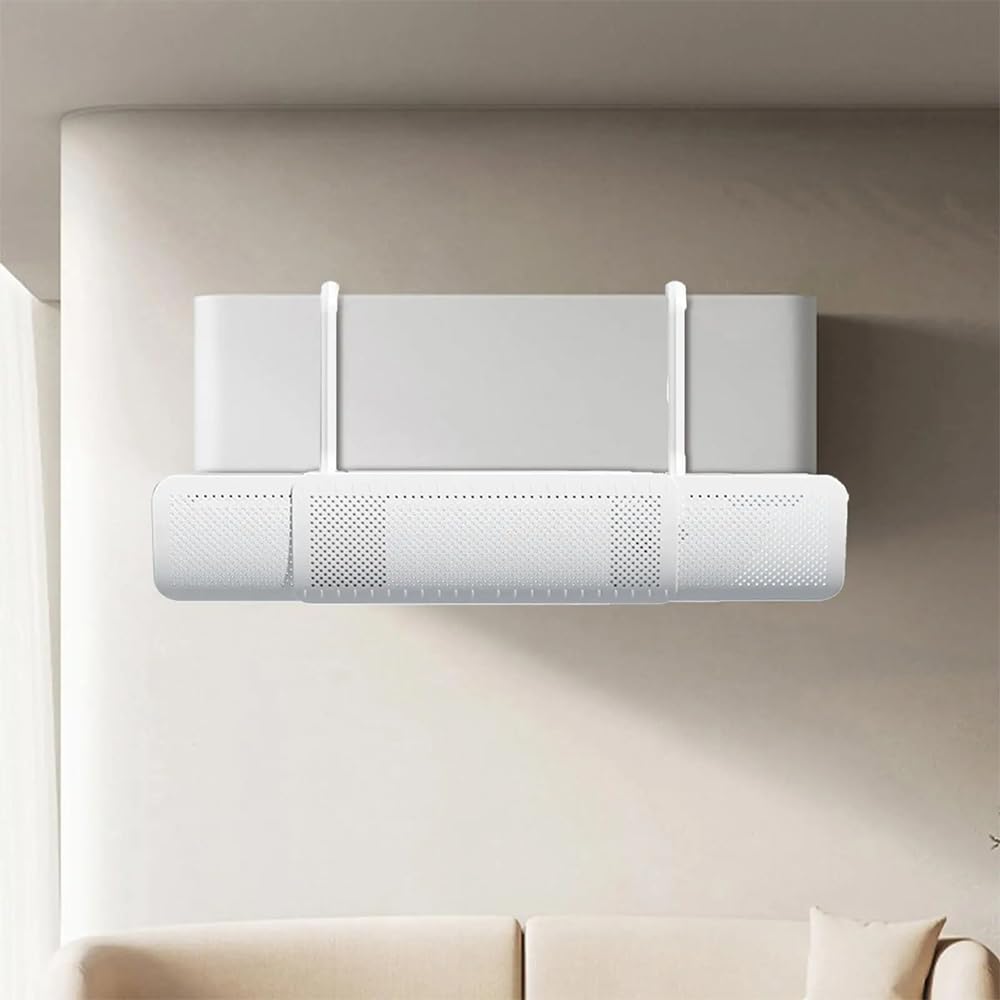 FLEUURS - 2 Pz Deflettore Deviatore Split Per Aria Condizionata,Condizionatore, Deflettore D'aria Universale Per Condizionatore Casa, Negozio, Ufficio ‎90x10x5 cm