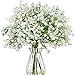 Produktbild 12Pcs Schleierkraut Künstlich, Gypsophila Künstlich Blumen Wie Echt, Plastik Schleierkraut Kunstblumen Dekor für Hochzeit, Party, Braut, Büro Dekor(Weiß)