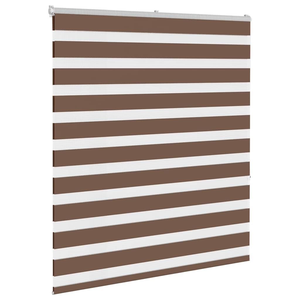 Doppelrollo Braun 135 x 150 cm, Polyester, Stoffbreite 130,9 cm, Jalousie Rollo, Plissee, Raffrollo, Sichtschutz, Sonnenschutz, Verdunkelung, Klemmfix, Fenster