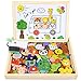 Otes 110 Pzzi Puzzle Magnetico Giocattolo, Double Sided Magnetico Puzzle di Legno Carte Puzzle Disegno Magneti Frigo Giocattoli Educativi Regali di Viaggio per Bambini Ragazzi Ragazze 2 3 4 Anni