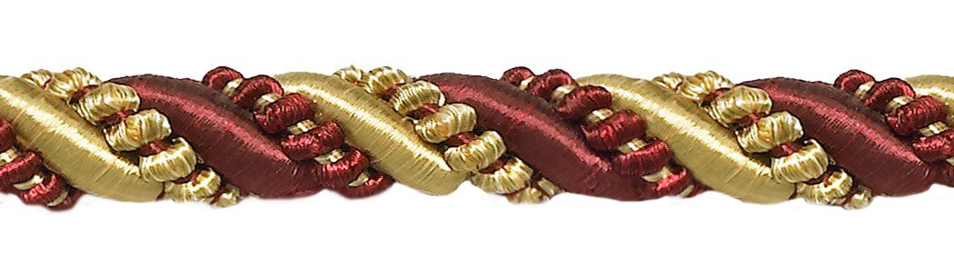 Cordon bordeaux et or Imperial II 9,1m style 716I2, passementerie ameublement