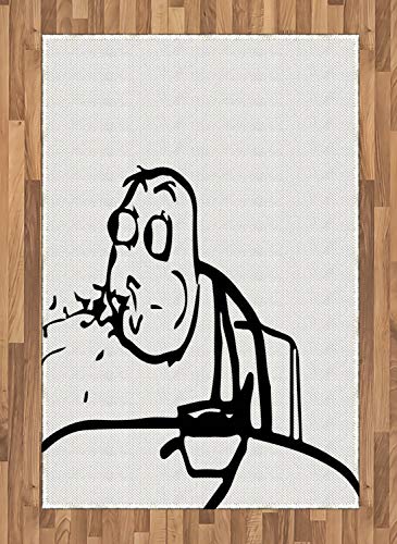 ABAKUHAUS Humor Teppich, Wierd Meme Troll Comics, Deko-Teppich Digitaldruck, Färben mit...