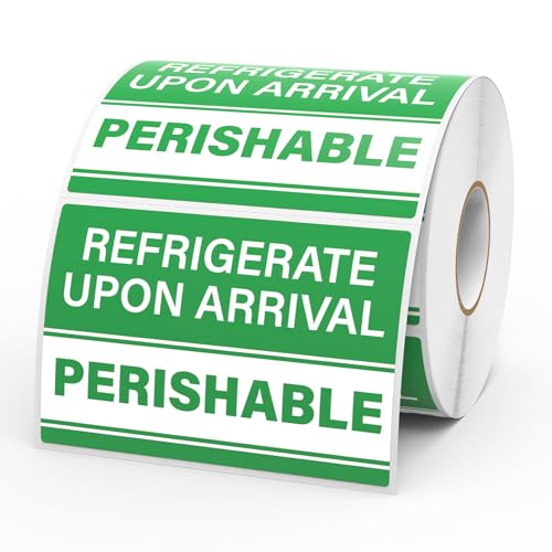 Meitaat 500 Pcs Waterproof Perishable Stickers for Shipping 3 × 2 Inch...