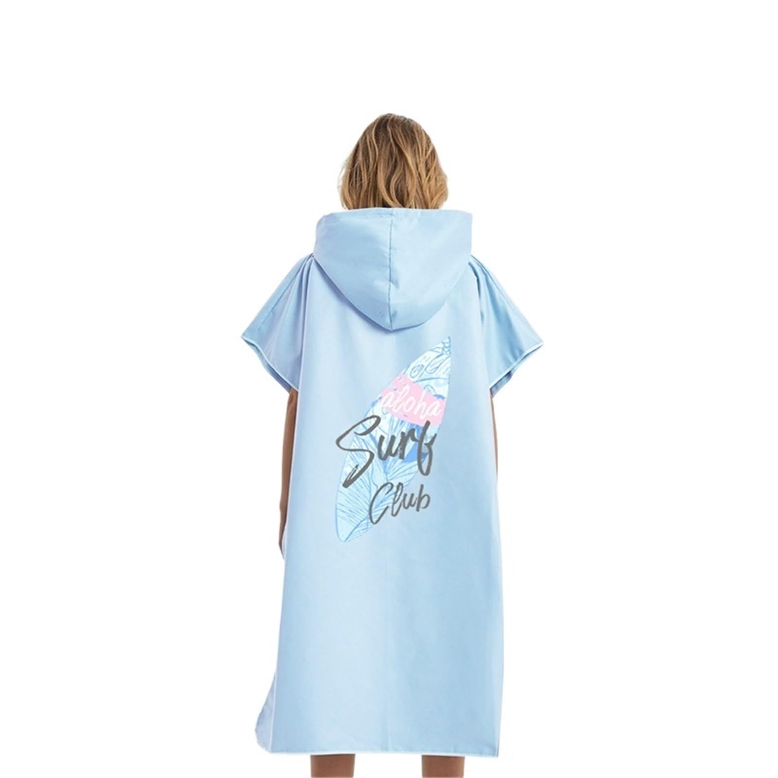 Poncho da surf, asciugamano for sport acquatici, accappatoio con cappuccio, coperta spiaggia, telo bagno, muta, poncho for adulti Poncho da Spiaggia(Pink)