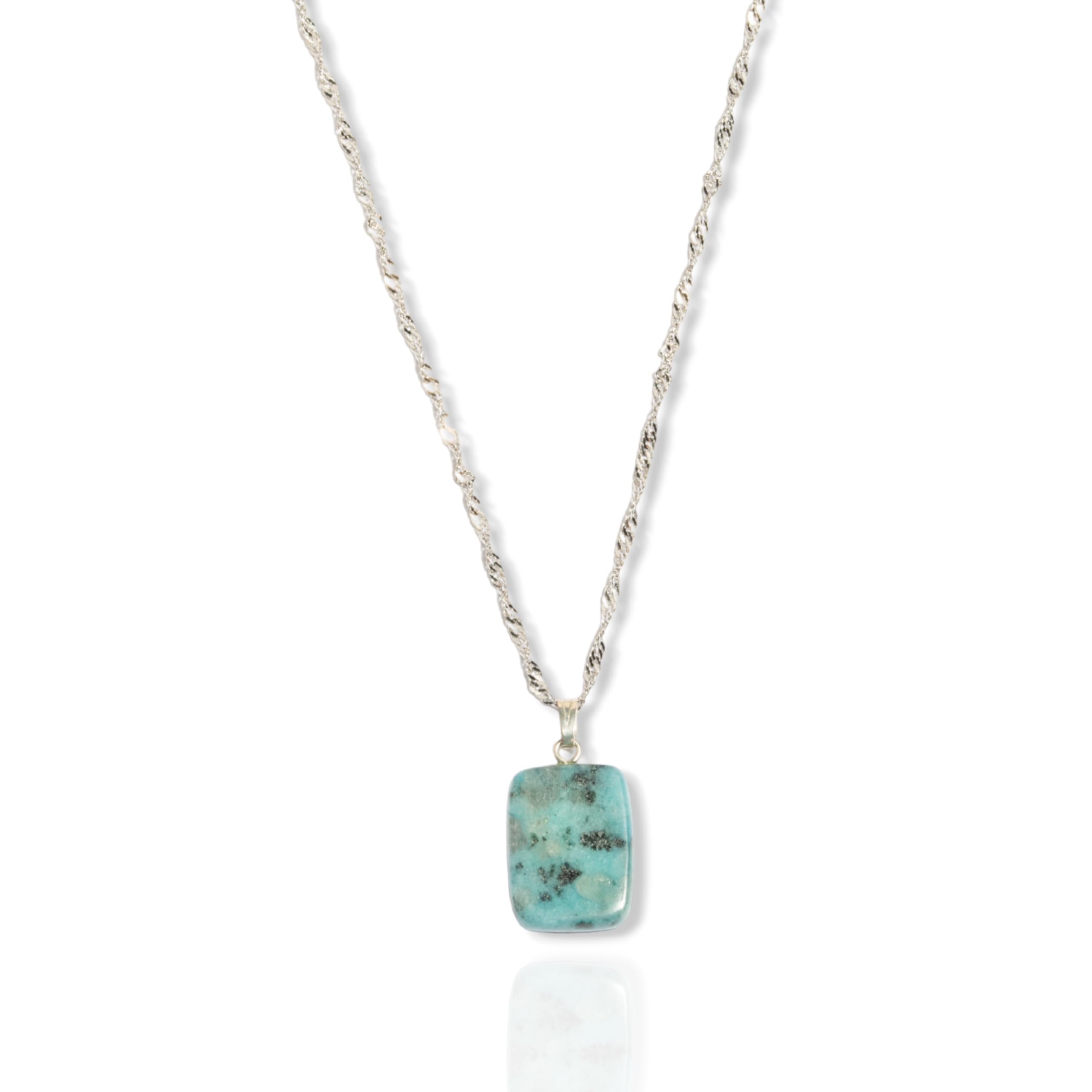 Gempro Gemstone Natural Ore Larimer Seastone Pendant