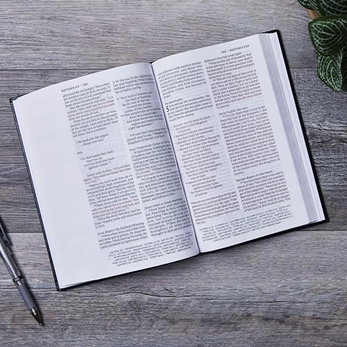 Image of NKJV Personal Size Large Print Bible with 43,000 Cross References, Black Leathersoft, Red Letter, Comfort Print