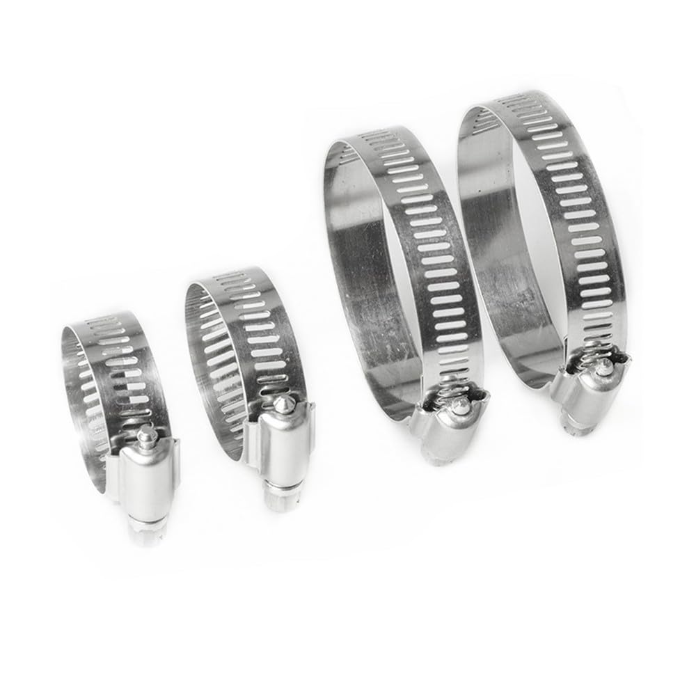THRAKI Morsetto in Acciaio Inox, Clip per Tubo da giardin 10pcs Vite Senza fine Guida Fascetta stringitubo in Acciaio Inossidabile 304 Tubo Flessibile Morsetto Clip, 38,57mm (Size : 65 89mm)