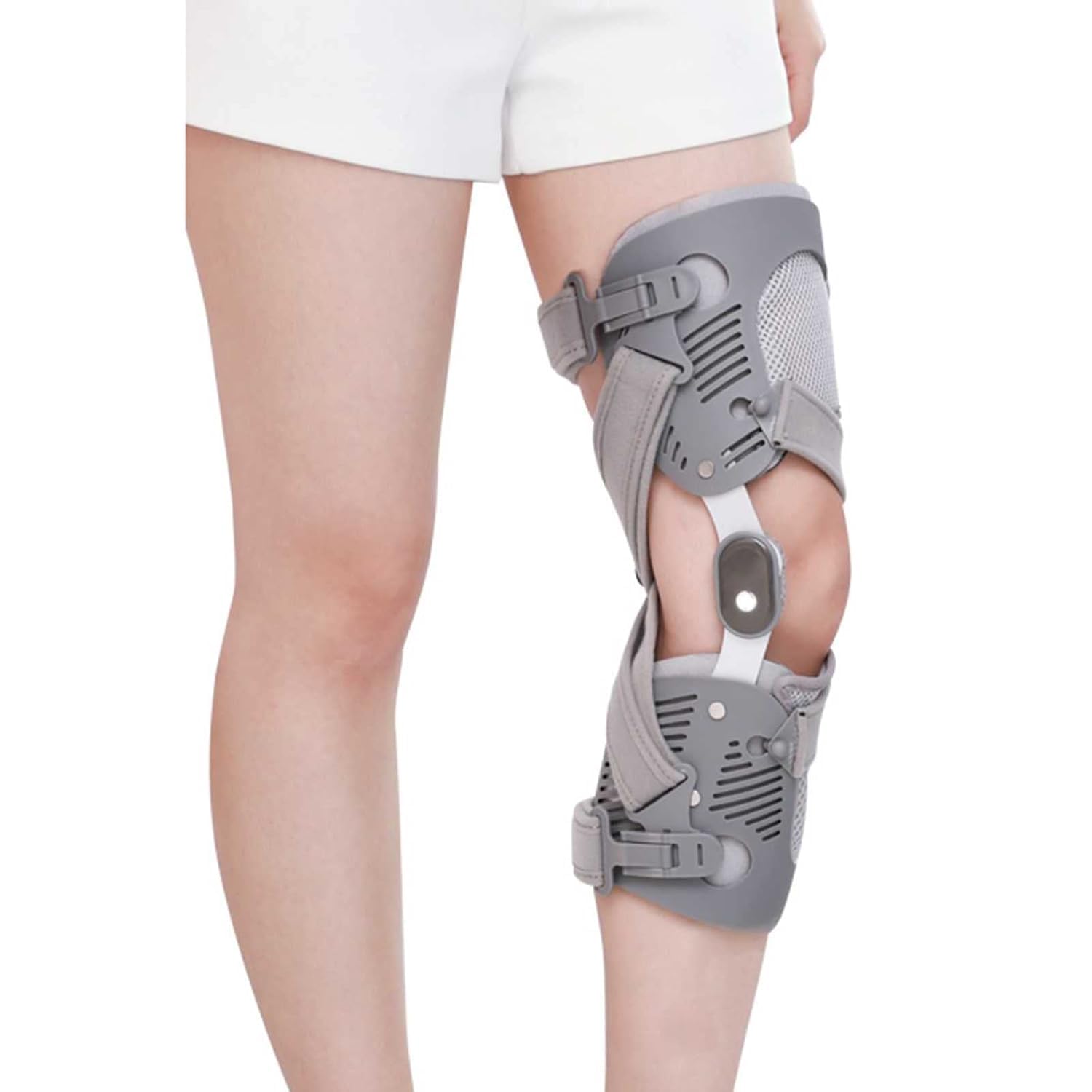 Tutore Di Supporto Per Ginocchio, Immobilizzatore Per Ginocchio Incernierato, Supporto Per Articolazione Del Ginocchio Con Silicone Antiscivolo, Per Riabilitazione Ortopedica, Post Operatorio