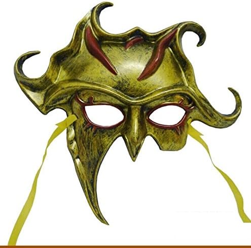 PYSICAL Sun God Mask, Men Mask For Halloween Masquerade Party (Gold)