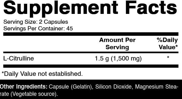 Oxify L-Citrulline 1500 mg | 90 Capsules | Gluten-Free, Non-GMO | Supplement Made in USA - Image 2