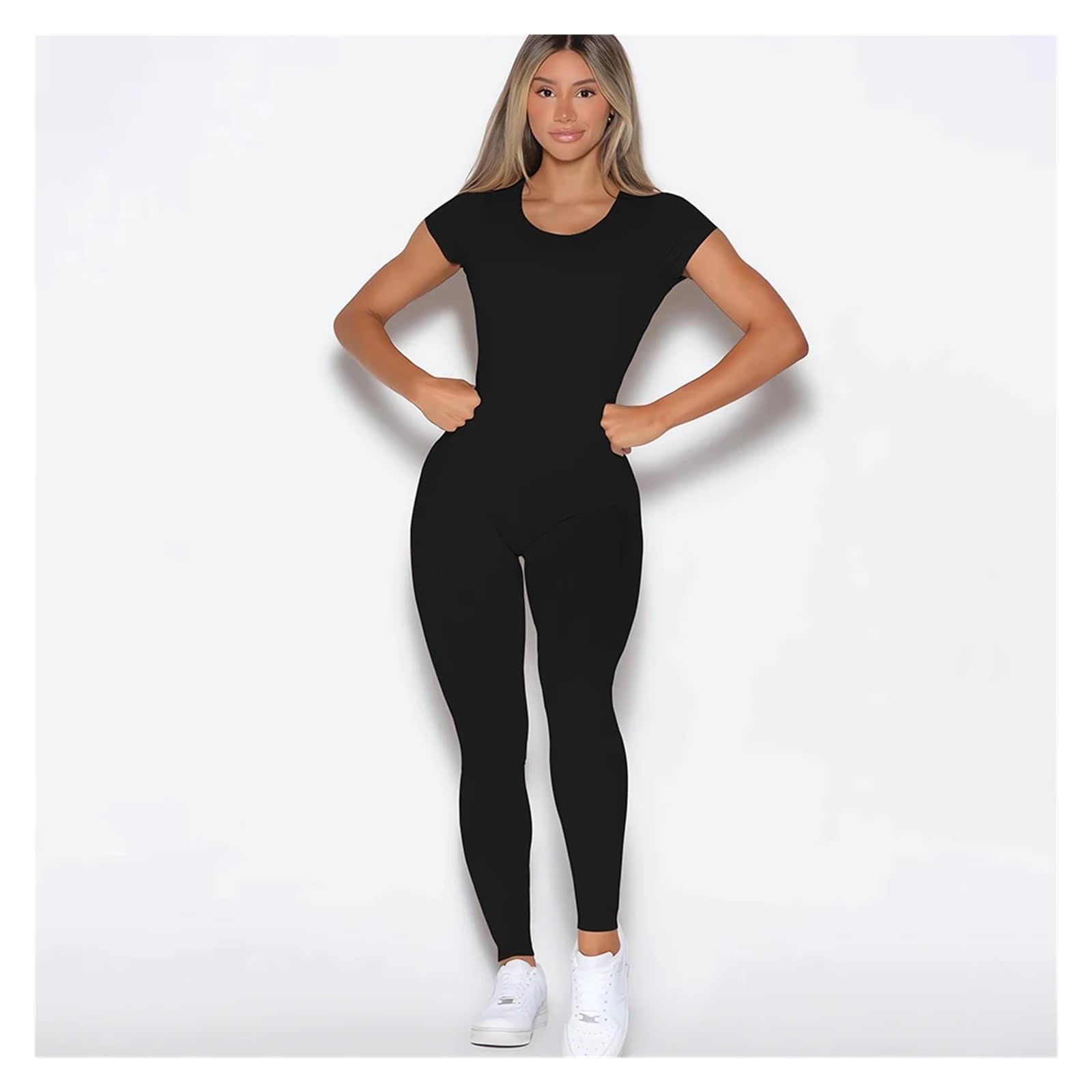 Mono Deportivo Mujer Body de camiseta con espalda descubierta for mujer, sin costuras, for gimnasio, manga corta, conjunto yoga una pieza, mono