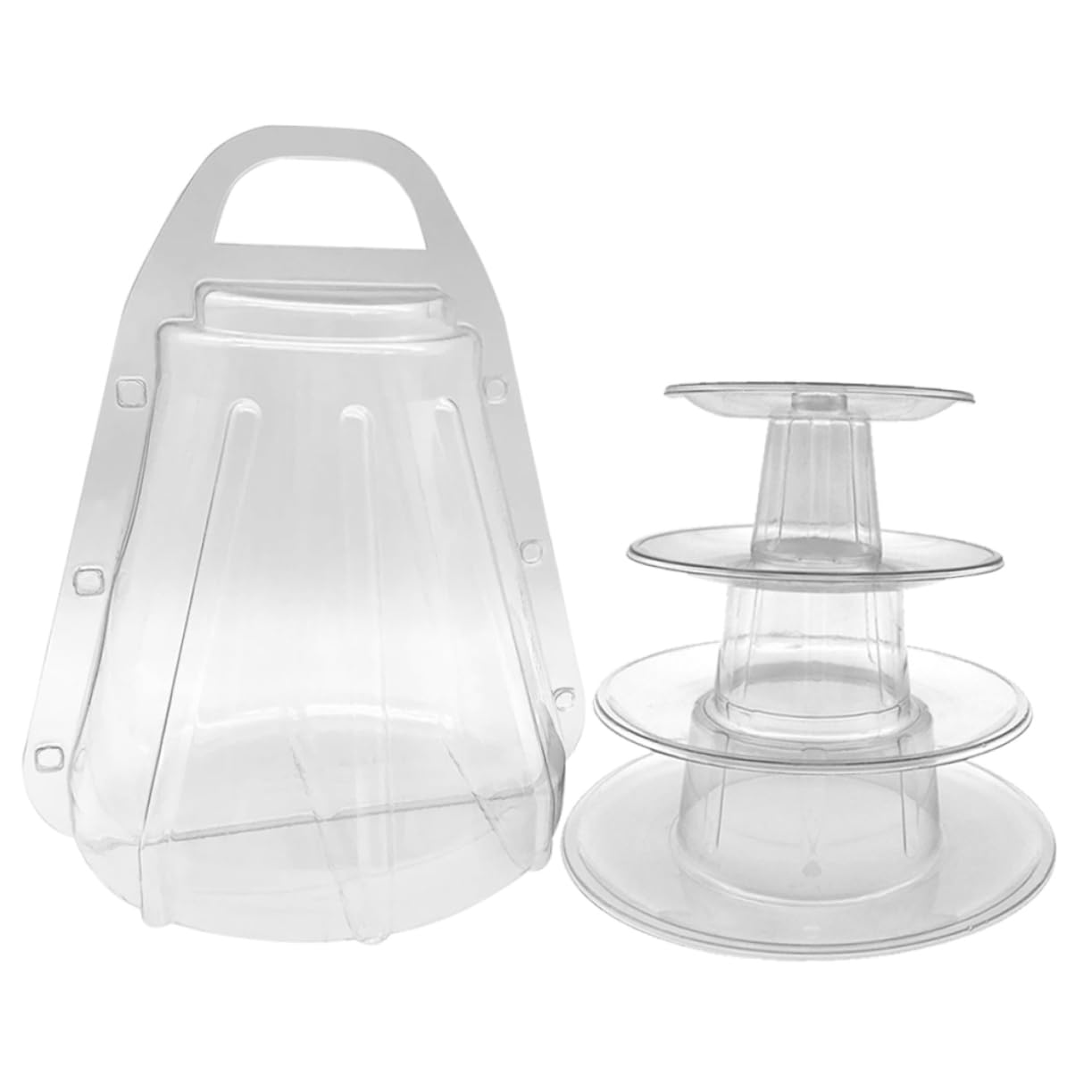 COLLBATH 1 Set Macaron Display Stand Macaron Tower Display Food Macaron Stand Desserts Showing Rack Cookie Tray Fruit Cakes Cupcake Stand Boxes Macaron Tower Wedding Macarons Trays Plastic