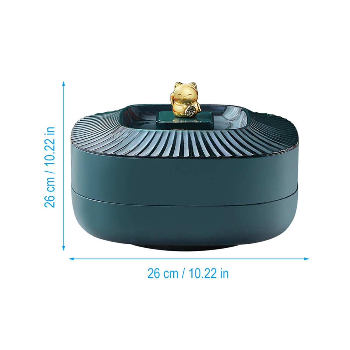 VOSAREA Plateau Alimentaire Utile Double Couche en Plastique Vert avec Couvercle, Rangement Snacks pour Table à Domicile, Décoratif et Fonctionnel pour Noël