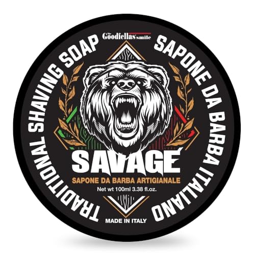Image of The Goodfellas' Smile, SAVAGE (Bergamot & Lemon), Luxury Italian Shaving Soap, Formulated for Use with A Shaving Brush, Made in Italy