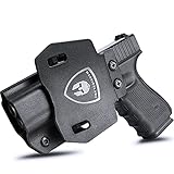 WARRIORLAND OWB Kydex Holster Fit Glock 43 / 43X, Outside The Waistband 1.75 Paddle Belt, Posi-Click Audible Retention Lock, Optic Ready, Adj. Cant, Right Hand