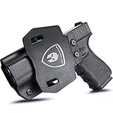 Compatible with Glock 43 Holster, OWB Kydex Holster Fit: Glock 43 / 43X, Outside The Waistband 1.5''/1.75'' Paddle Belt Holster, Posi-Click Audible Retention Lock, Optic Ready, Adj. Cant, Right Hand