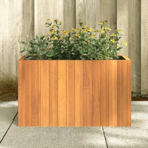 Pot de fleurs en bois d'acacia pour embellir votre balcon