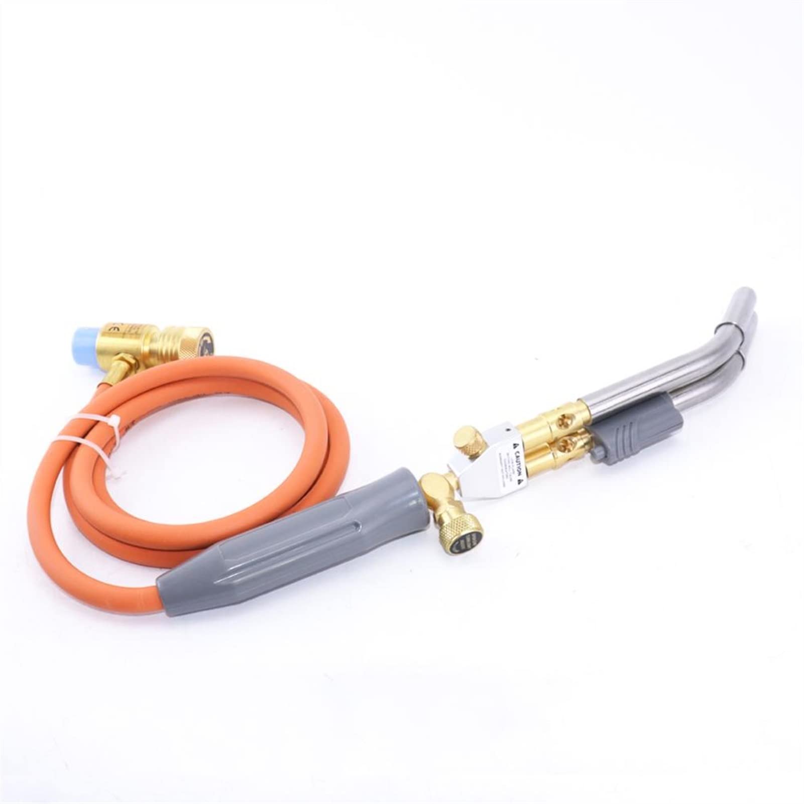 Torche double tubes de 1,5 m pour brasage, soudure, HVAC, plomberie, torche à gaz, pointes de soudage, support de chalumeau, kit d'accessoires