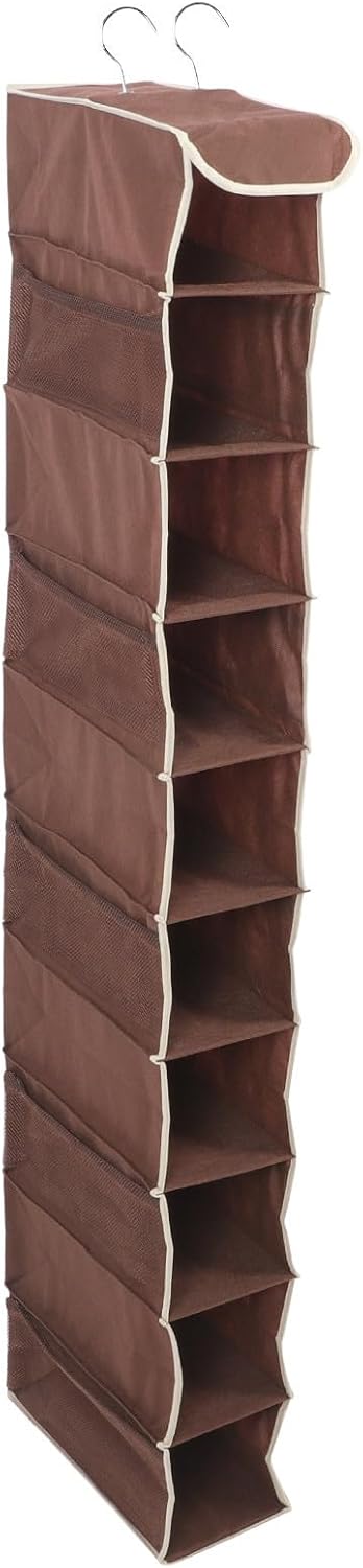 Yardwe Layer Hanging Shoe Organizer Non Woven Fabric Coffee