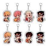 ISaikoy Set of 8 Anime Toilet Bound Hanako Kun Acrylic Keychain Double Side Pendant Keyring C