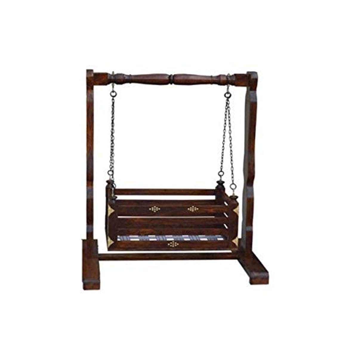 Shilpi Handicrafts Wooden Baby Cradle (Teak Wood, Standard 3)-image-5