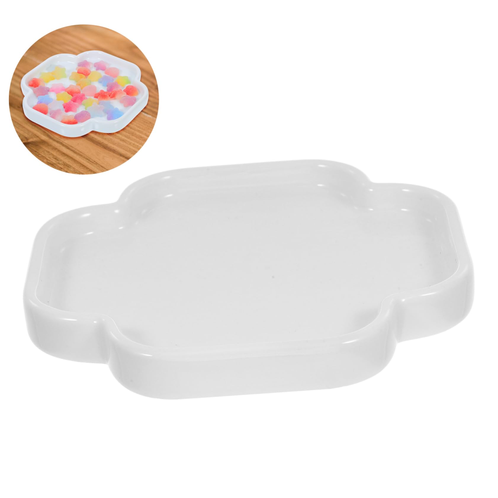 Healvian 5 Piezas Bandeja de Cerámica Chino para Servir Aperitivos y Plato Decorativo Resistente y Fácil de Limpiar para Exhibición de Joyas y Snacks Fiestas y Reuniones