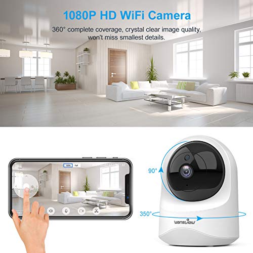 wansview Baby Monitor Camera, 1080PHD Wireless Security Camera for Home, WiFi Pet Camera for Dog and Cat, 2 Way Audio… - Image 4