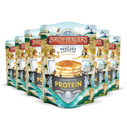 Performance Protein Pancake And Waffle Mix With Whey Protein By Birch Benders, Just Add Water, 16 Ounce,(Pack Of 6) #TOP28