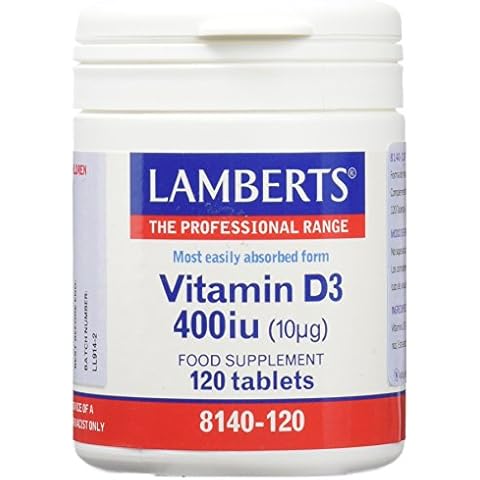 Lamberts Vitamina D 400UI - 120 Tabletas para Huesos y Sistema Inmune Cover