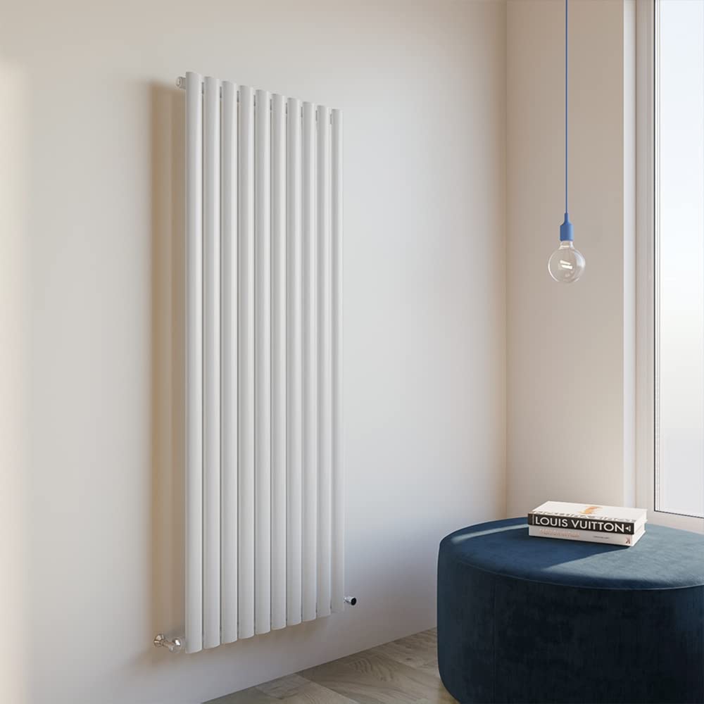 Oval Column Radiator 1600x590mm Vertical Design Single Central Heating White Rad โ image 1