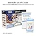 Contour CPAPMax Pillow 2-in-1 Adjustable Memory Foam Pillow for Better Sleep with Pap Machine by Reducing Leaks, Dry Eyes, Red Lines for Side, Back or Stomach Sleeper - Includes White Pillowcase Cover