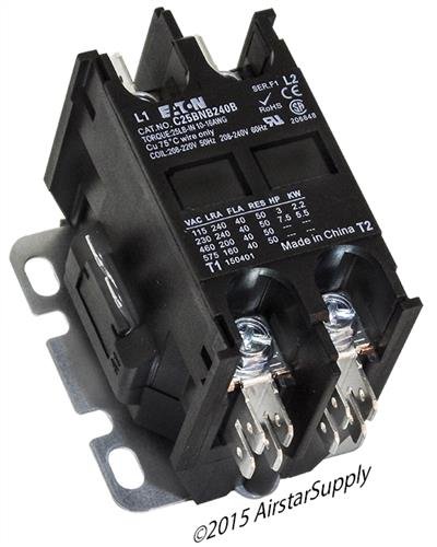 image for CUTLER HAMMER Eaton/Control Automation C25BNB240B CONTACTOR; DP; 2 Pol