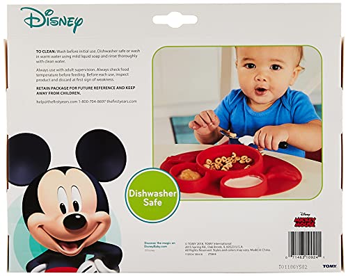 Set de table en silicone Disney Mickey Mouse rouge par The First Years