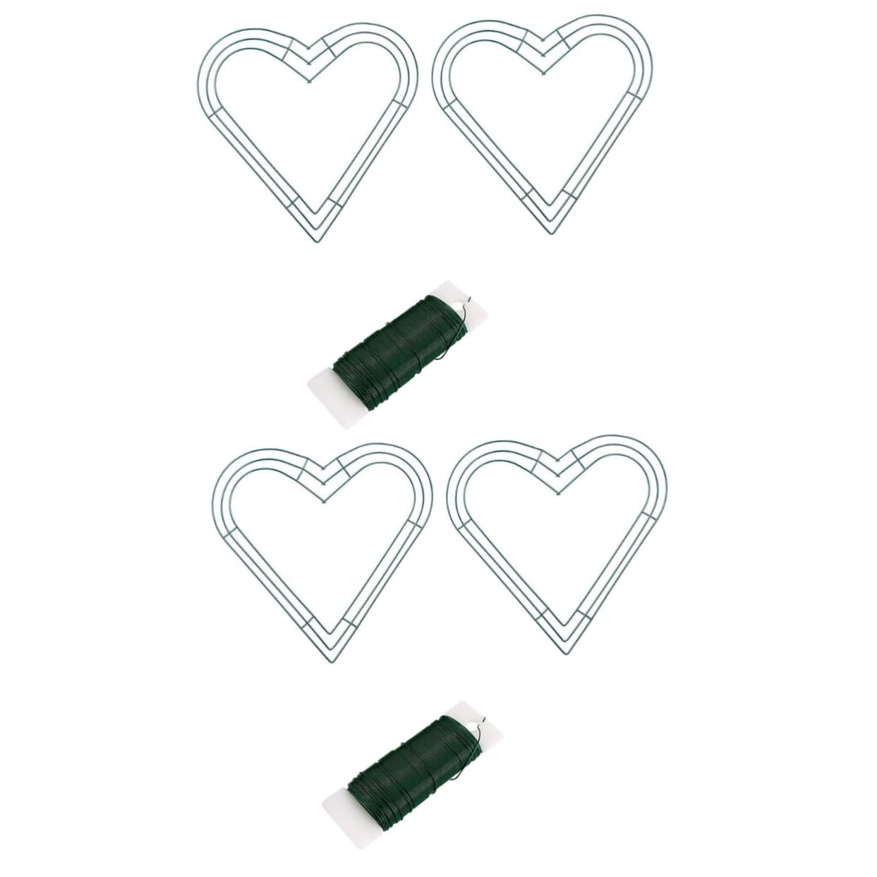 IMIKEYA 2 Sätze Liebe Girlandenreifen hängender Kranzring Kranzringe basteln Blumenhandwerk Drahtform -Ring künstliche Blumen Kranzrahmen für DIY Blumenkranz Reifen Eisen