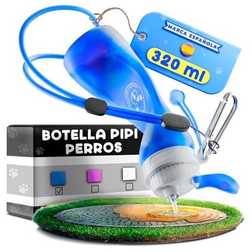 Botella Pipi Perros Silicona 320ml - Botella Limpiar Pipi Perros Calle + Mosquetón+ Cuerda Ajustable - Botella de Agua para Perros - Limpiar PIS y orina - Accesorios Perros Multiusos