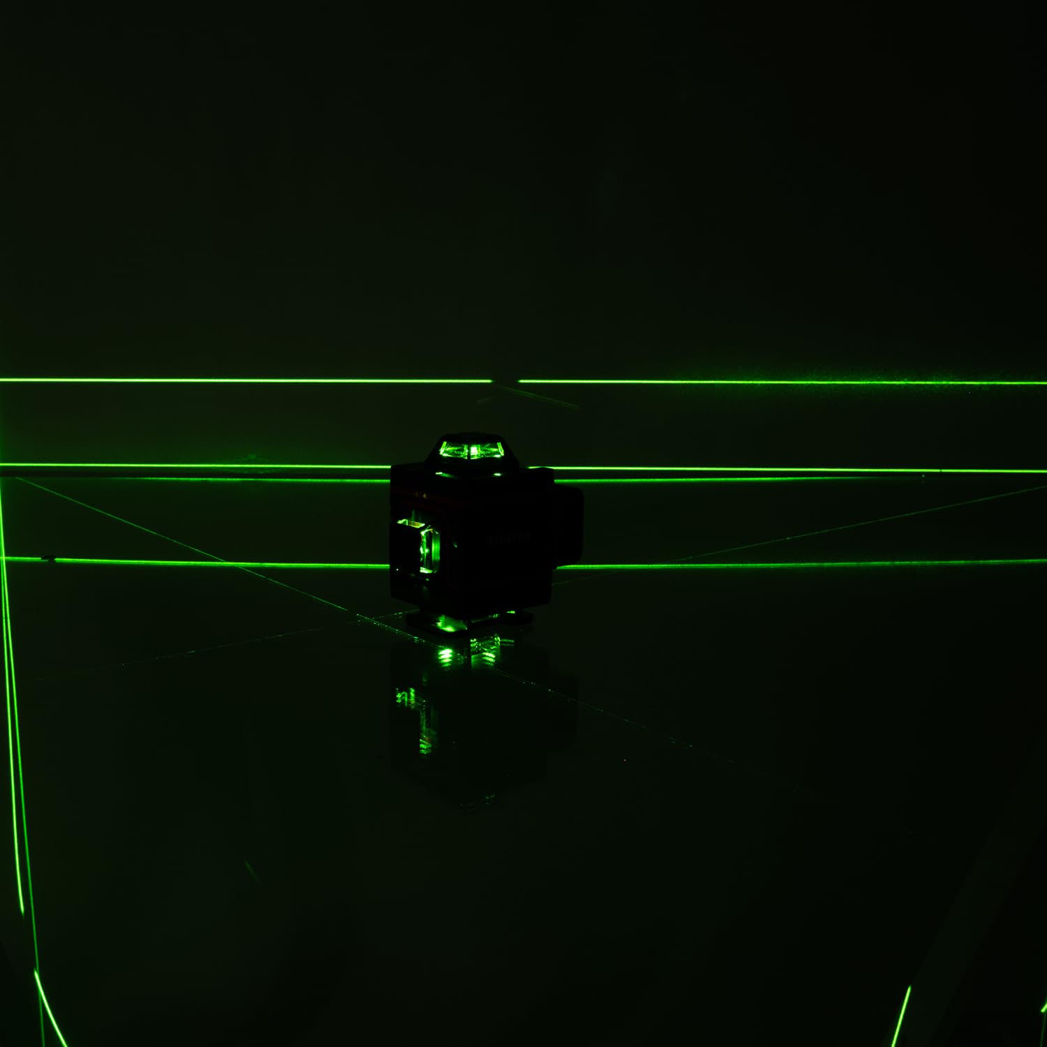 BIGSTREN Crossline Laser Verde Autolivellante 16 Linea Laser 4D 360 Gradi IP54 Polvere Impermeabile Sacchetto Telecomando 18763