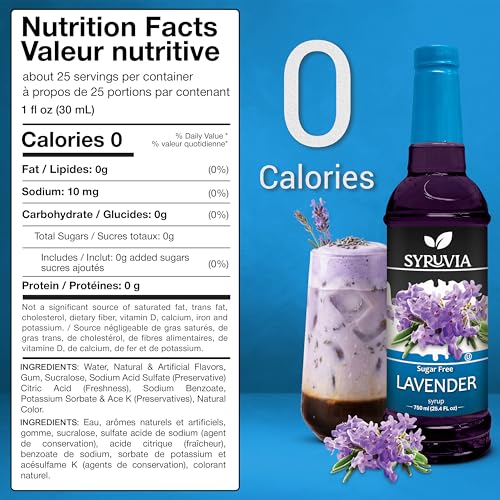 Syruvia Sugar Free Lavender Syrup