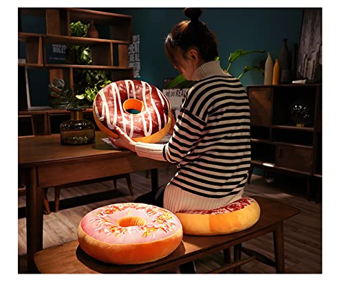 Nunubee rundes Donut-Kissen, Plüsch, Zierkissen für Bürostuhl, Autositz., Muster 4, 40 * 40cm
