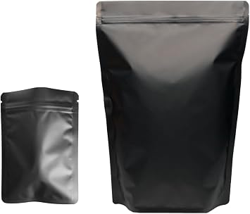 100 Pack 5.5x7.8 Inches Mylar Flat Bags, 50 Pack 10x14 Inches Matte Black Mylar Stand Up Bags Bundle