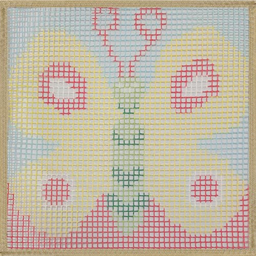 Image of Numptain Latch Hook Kits for Adults,DIY Rug Crafts Butterfly Pattern Color Printed Canvas,Latch Hook Kits for Beginners Handmade Needlework Crafts Home Decoration,12 inchx12 inch NT1