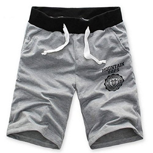 Bestpriceam Men's Cotton Shorts Pants Gym Shorts Casual (M, Grey)