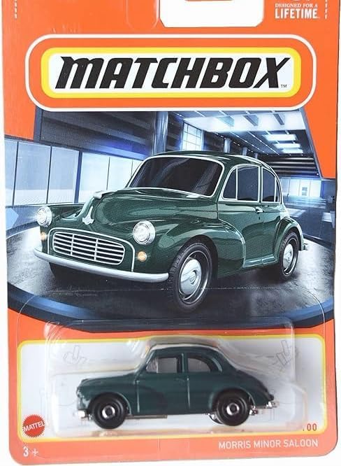 Matchbox Morris Minor Saloon, Green 1:64 Scale Die-Cast Car, 3+ Kids, Unisex, 4 x 7 x 1 Inches
