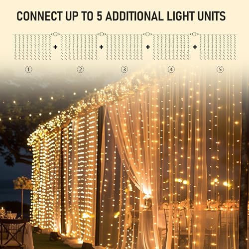 Dazzle Bright CL-300CC 300 Led Curtain String Lights thumb #4